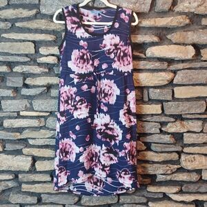 Simply Vera Wang floral midi sleeveless dress sz small